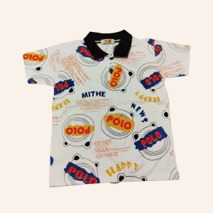 تیشرت پسرانه یقه‌دار پنبه مناسب ۳ تا 7 سال