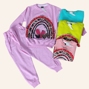 رنگین کمان بلوز شلوار دخترانه دورس   مناسب 1 تا 7 سال