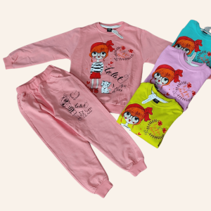 دختر و عینک بلوز شلوار دخترانه دورس   مناسب 9 ماه تا 9 سال