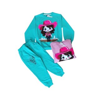 کابوی  بلوز شلوار دخترانه دورس   مناسب 3 تا 5 سال