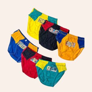 شورت پسرانه اسلیپ دورنگ پنبه مناسب 2 تا 9 سال ( 3 عددی)