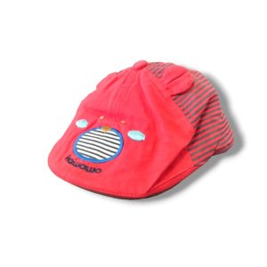 کلاه فانتزی قرمز پسرانه طرح راه راه مدل GH1004-c