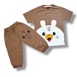 ست پنبه پسرانه برند دیاکو مناسب ۵ تا۹ سال طرح خرگوش