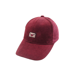 کلاه مخمل دخترانه زرشکی طرح کبریتی مدل 1021