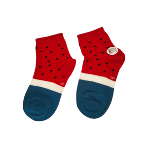 جوراب ساق کوتاه قرمز دخترانه طرح خالدار مناسب ۹ تا ۱۱ سال