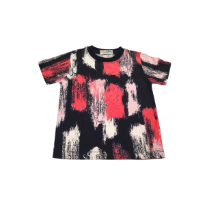 تیشرت آبرنگی پسرانه طرح سرمه‌ای قرمز مناسب ۲ تا ۳ سال