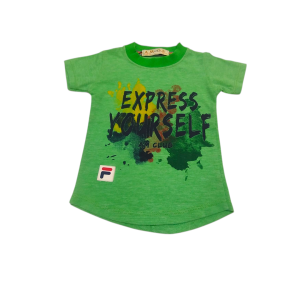 تیشرت سبز پسرانه طرح اکسپرس مناسب ۹ تا ۱۲ ماه
