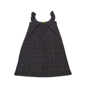 پیراهن خالدار مشکی دخترانه طرح توپی مناسب ۷ تا ۹ سال