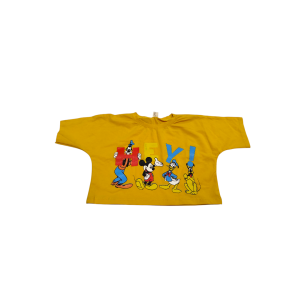 کراپ خردلی دخترانه طرح هی مناسب ۳ تا ۵ سال