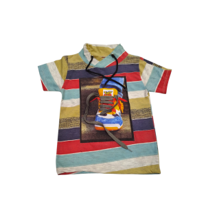 تیشرت پسرانه طرح کفش مناسب ۲ تا ۳ سال