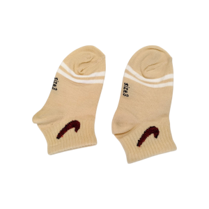 جوراب کرم مچی پسرانه طرح نایک مناسب ۳ تا ۴ سال