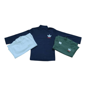 آطرح آدیداس  بلوز پسرانه یقه سه سانت مناسب 3 تا 7 سال