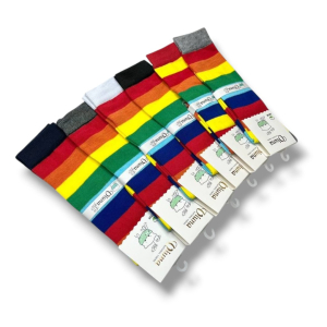 فانتزی راه راه درشت ساق بلند 3 ربع  مناسب 4 تا 5 سال سایز 4