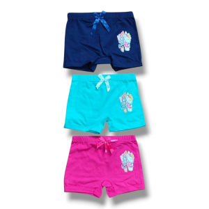 پاپیون شورت پادار دخترانه پنبه لاکرا  مناسب 3 تا 5 سال