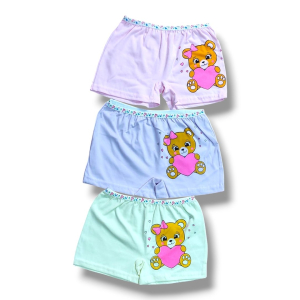 عروسکی کمر قلبی شورت پادار دخترانه پنبه لاکرا  مناسب 3 تا 9 سال