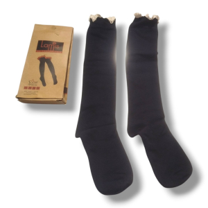 قیطون کرم جوراب سه ربع بلند زنانه مشکی فری سایز