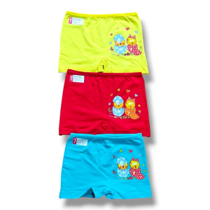 جوجه 7  شورت پادار دخترانه پنبه لاکرا  مناسب 9 تا 11 سال