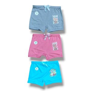 پاپیون  M&A&M شورت پادار دخترانه پنبه لاکرا  مناسب 5 تا 9 سال