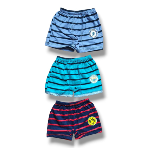 راه راه  شورت پادار پسرانه نخی مناسب 2 تا 3 سال