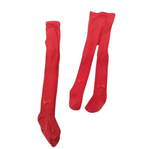 پاپیون و ژاکارد جوراب شلواری دخترانه قرمز گرم مناسب نوزاد تا 8 سال