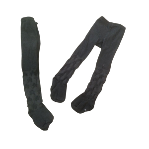 ستاره ژاکارد جوراب شلواری دخترانه مشکی گرم مناسب نوزاد تا 7 سال